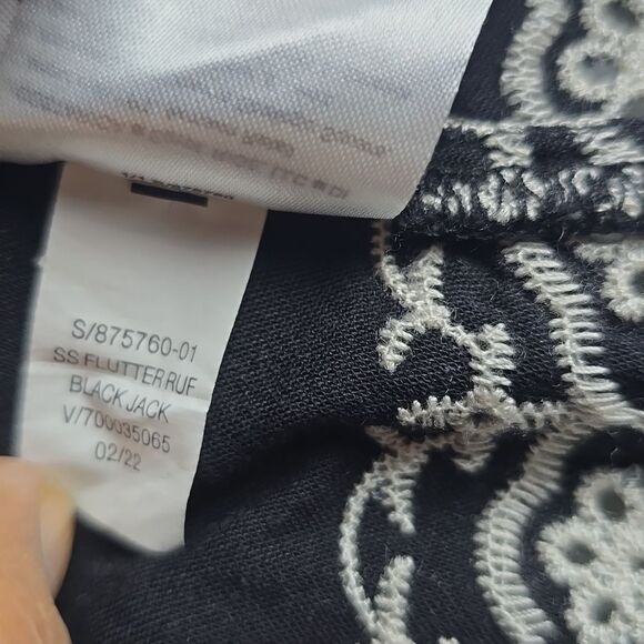 Old Navy -716‎ NWT Black Waist-Defined Flutter-Sleeve Tie-Back Mini Dress Small - Picture 10 of 12